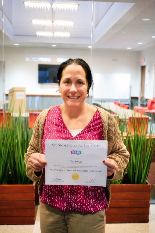 Lisa Moon, Sound community Services holds a certification she accomplished